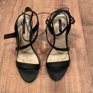 Forever 21 Black Strappy Heels